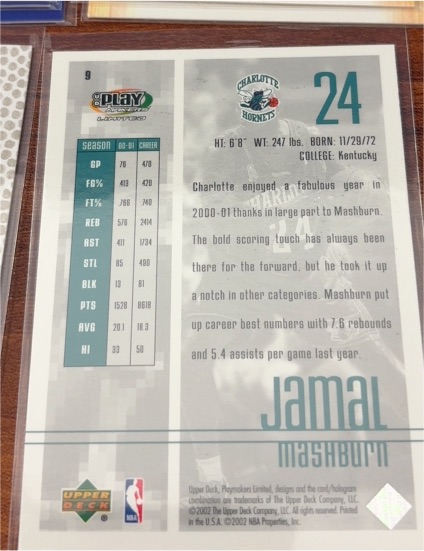 2001 Upper Deck #24 Jamal Mashburn — front