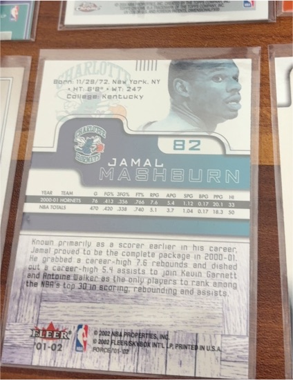 2001 Fleer #82 Jamal Mashburn — front