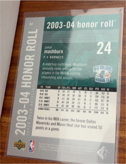 2003-04 Upper Deck Honor Roll #54 Jamal Mashburn — front