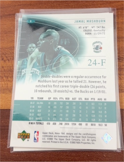 2000 Upper Deck Jamal Mashburn #24-F — front