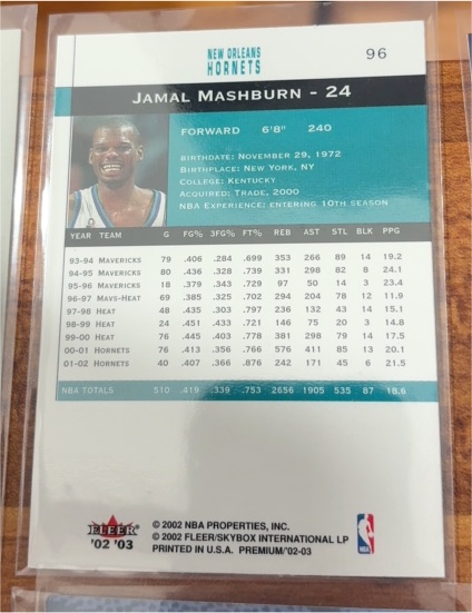 2002-03 Fleer Premium #96 Jamal Mashburn — front