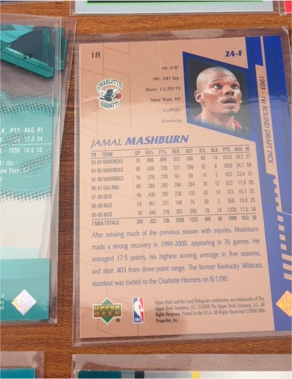 1993 Upper Deck #18 Jamal Mashburn — front