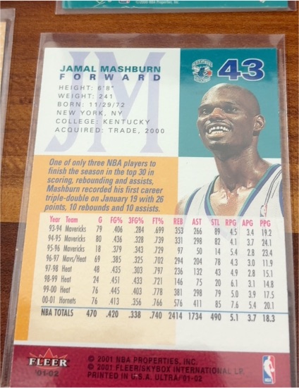 2001-02 Fleer Ultra #01-02 Jamal Mashburn — front