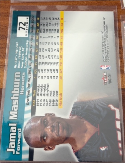 2000 Fleer #00-01 Jamal Mashburn — front