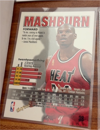 1997-98 Skybox NBA Hoops #85 Jamal Mashburn — front