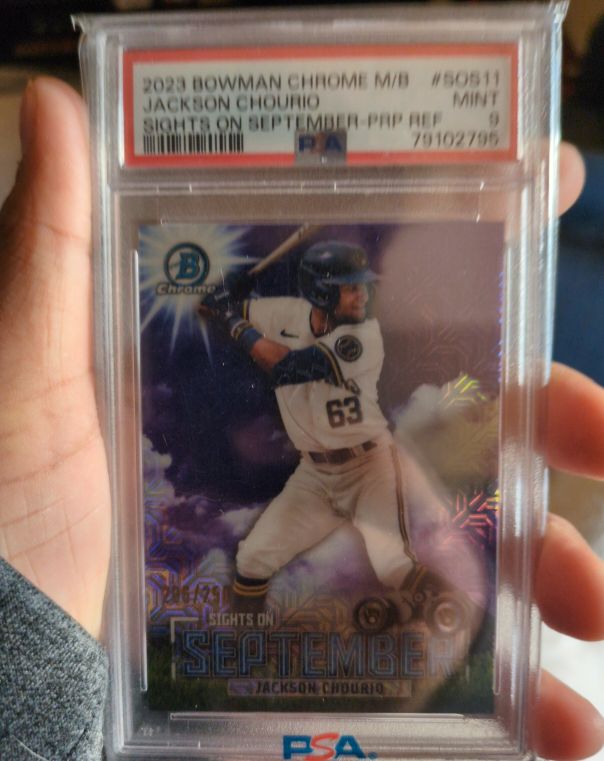 2023 Bowman Chrome #SOS-11 Jackson Chourio Sights on September — front