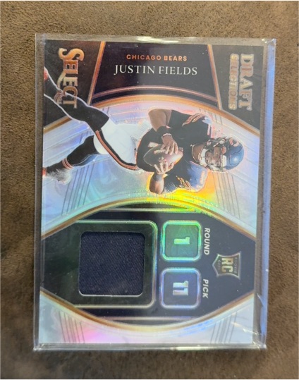 2021 Panini Select Draft Selections #DS-JFI Justin Fields Rookie Patch Chicago Bears — front