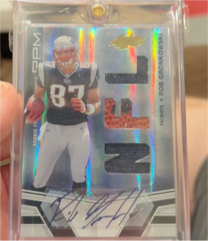 2010 Panini Absolute RPM Rob Gronkowski Rookie Patch Auto — front
