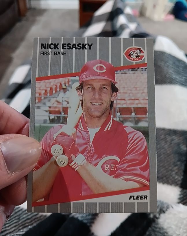 1989 Fleer #161 Nick Esasky Cincinnati Reds — front