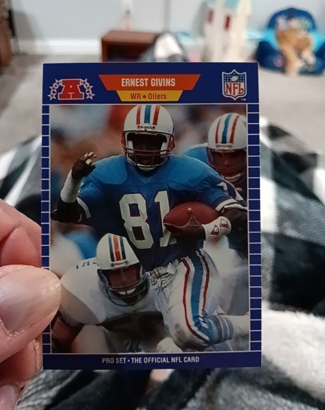 1989 Pro Set #143 Ernest Givins Houston Oilers — front
