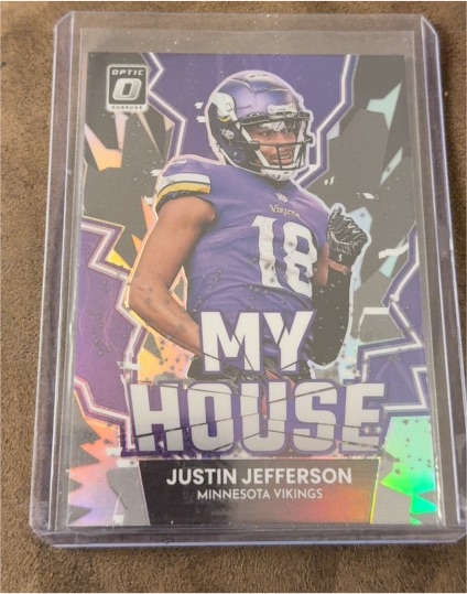 2022 Donruss Optic #MH-8 Justin Jefferson My House Silver Prizm — front