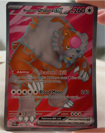 2023 Pokémon TCG Bloodmoon Ursaluna ex #202/167 Twilight Masquerade — front