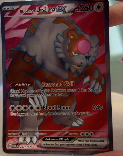 2023 Pokémon TCG #202 Bloodmoon Ursaluna ex Twilight Masquerade — front