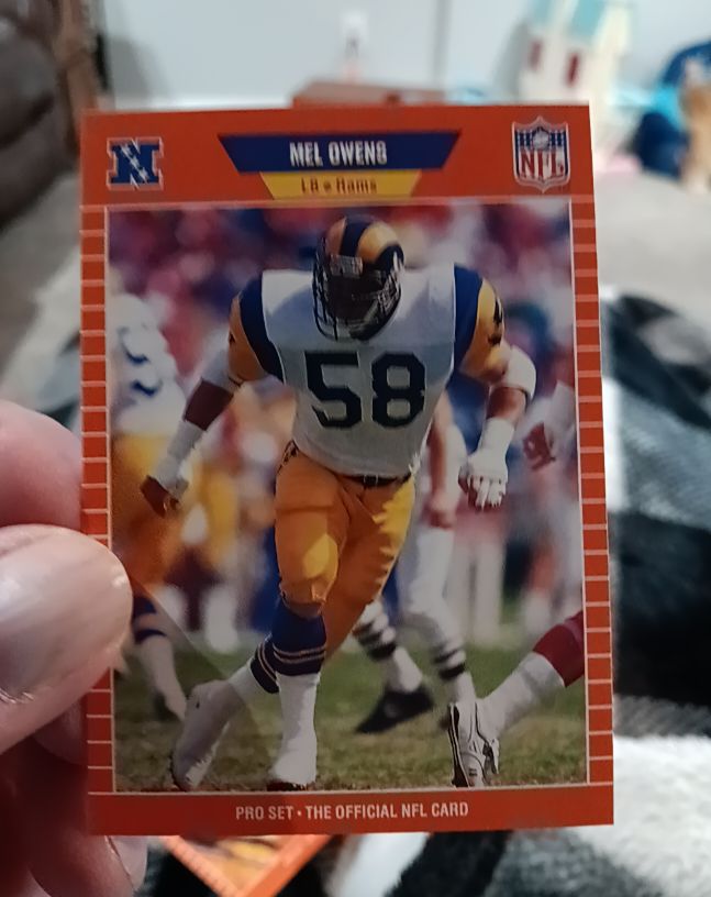 1989 Pro Set #206 Mel Owens — front