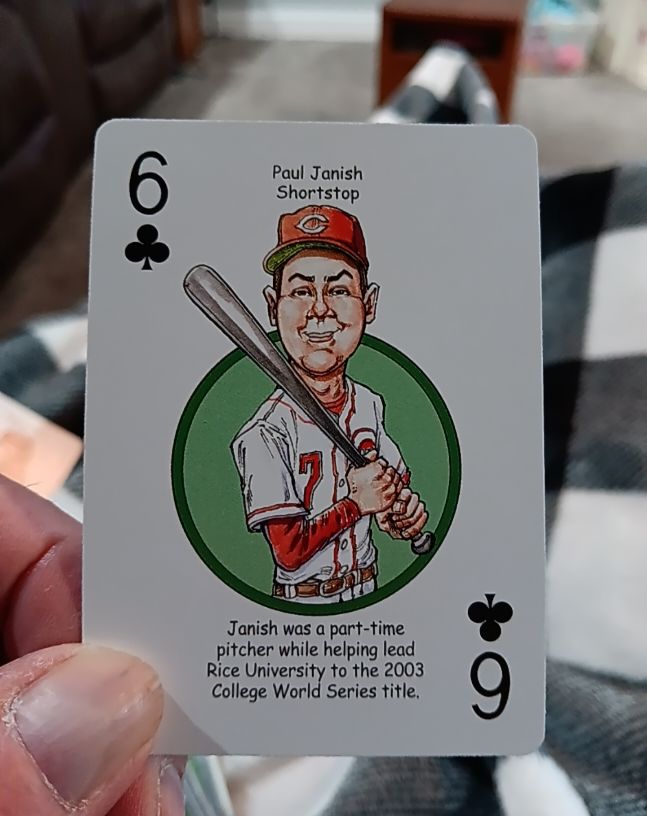Hero Decks 6 of Clubs Paul Janish Cincinnati Reds — front