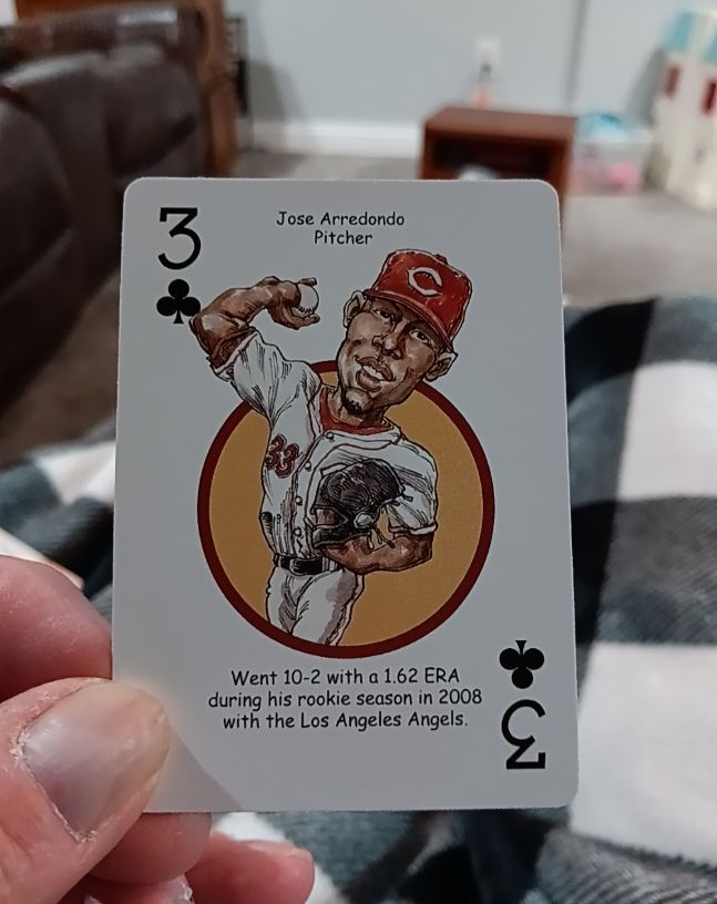 2011 Walgreens Reds Deck of Cards #3 Jose Arredondo — front