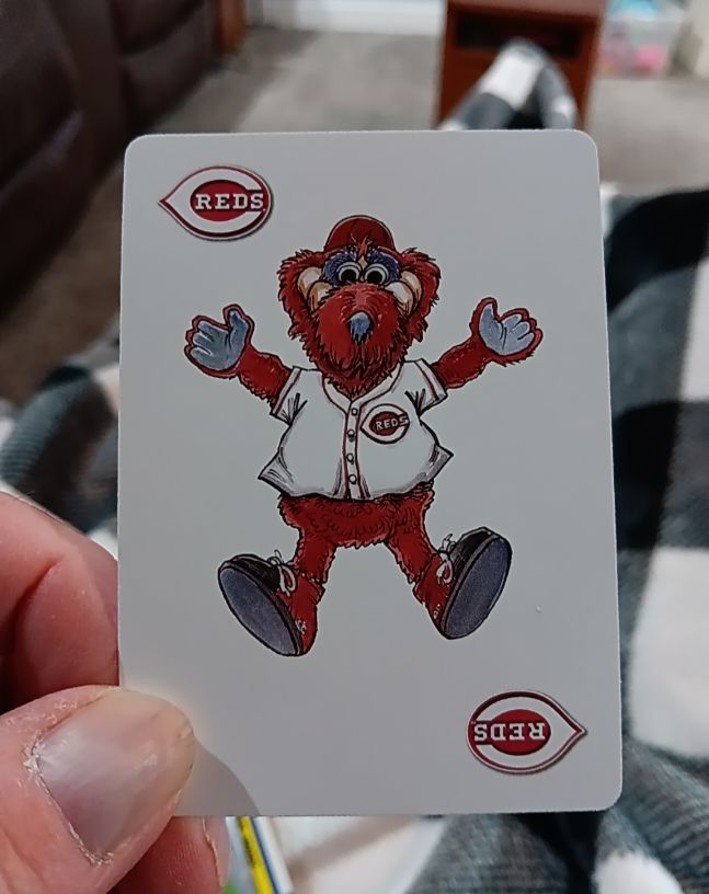 Cincinnati Reds Playing Card Mr. Redlegs Mascot — front