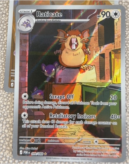 2026 Pokemon Perfect Order #099/088 Raticate Illustration Rare — front