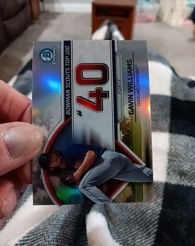 2023 Bowman Chrome Bowman Scouts Top 100 #BTP-40 Gavin Williams — front