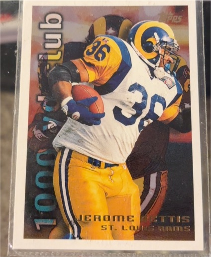 1995 Topps 1000 Yard Club #26 Jerome Bettis — front