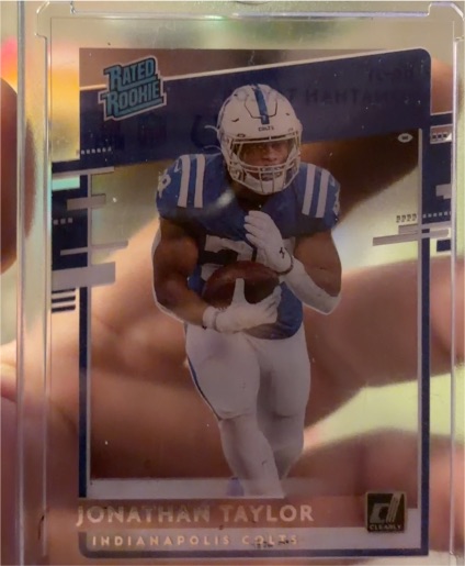 2020 Panini Chronicles Donruss Clearly Rated Rookie #RR-JT Jonathan Taylor — front
