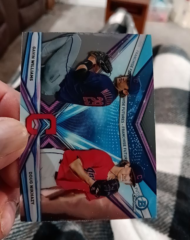 2021 Bowman Chrome Draft Franchise Futures #FF-10 Gavin Williams / Doug Nikhazy — front