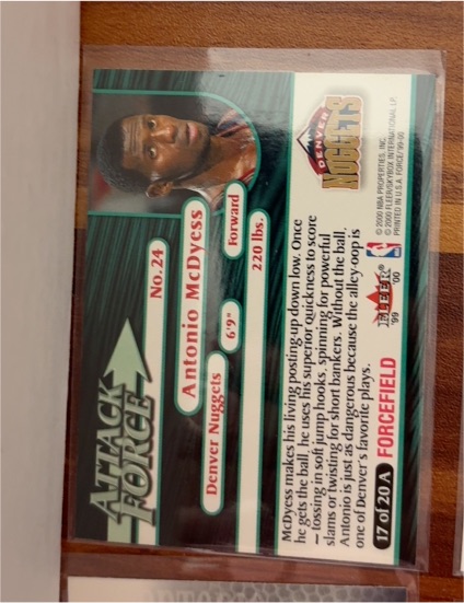 2000 Fleer Force Attack Force #17A Antonio McDyess — front