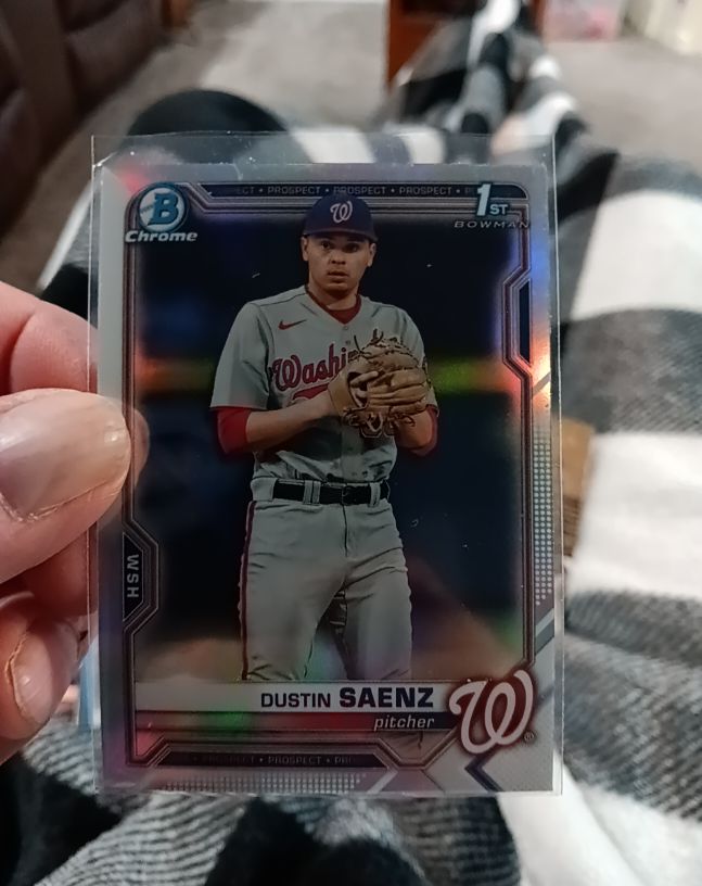2021 Bowman Draft Chrome #BDC-14 Dustin Saenz — front