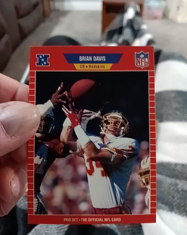 1989 Pro Set #484 Brian Davis Washington Redskins — front