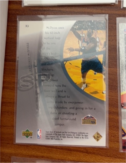 2001 Upper Deck SPx #A3 Dikembe Mutombo — front