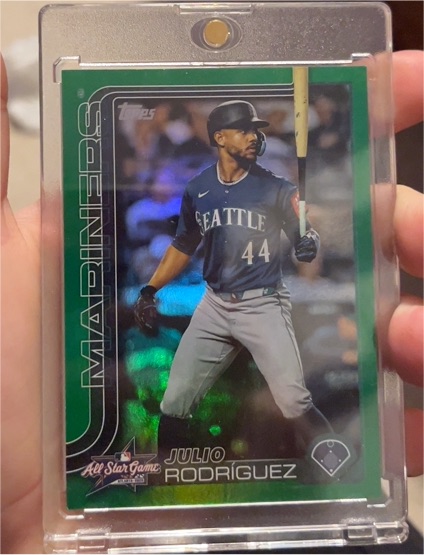 2025 Topps Update #ASG-44 Julio Rodriguez All-Star Game Green Foil — front