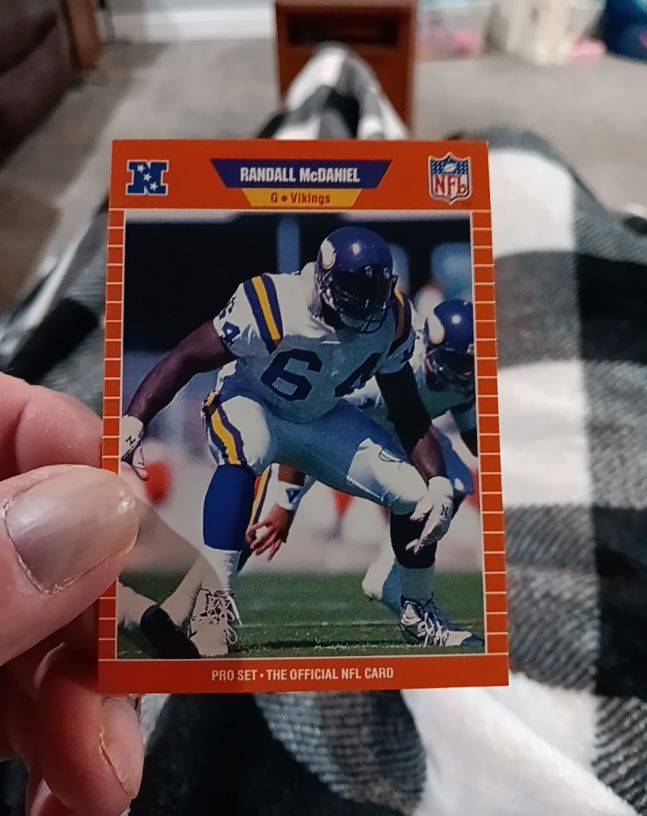 1989 Pro Set #235 Randall McDaniel — front