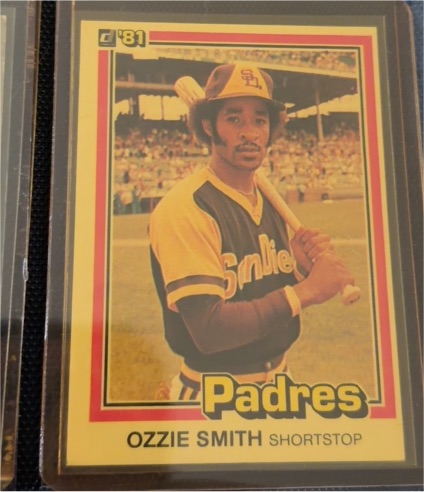 1981 Donruss #1 Ozzie Smith — front
