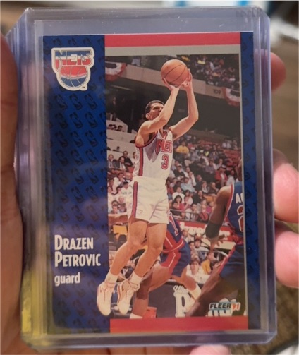 1991-92 Fleer #134 Drazen Petrovic — front