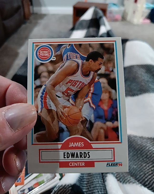 1990-91 Fleer #56 James Edwards — front