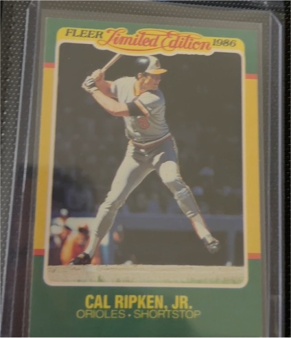 1986 Fleer Limited Edition #36 Cal Ripken, Jr. — front