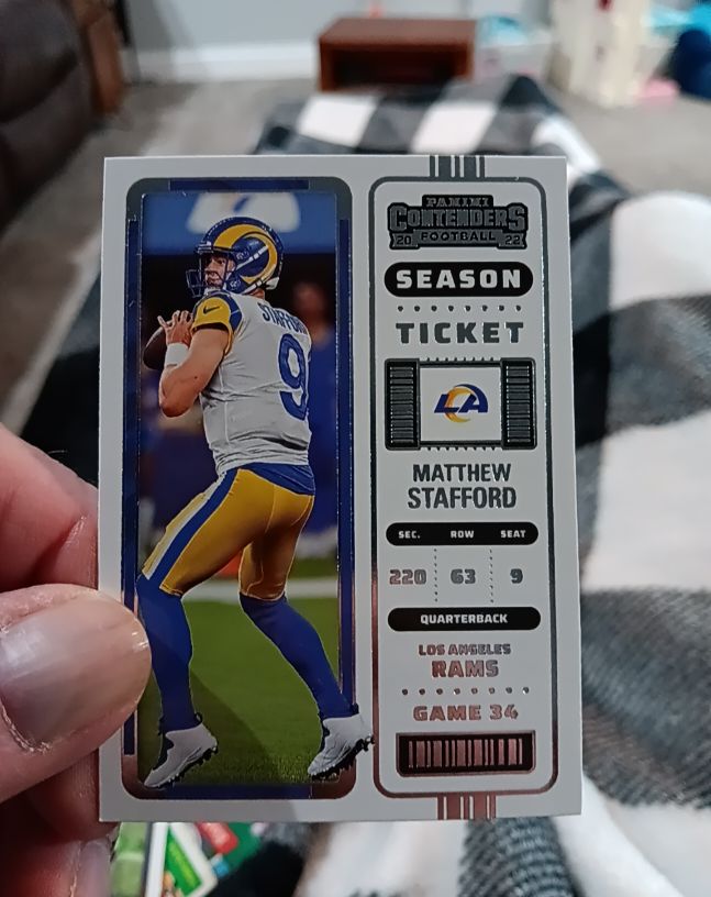 2022 Panini Contenders Season Ticket #47 Matthew Stafford — front