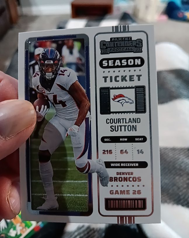 2022 Panini Contenders Season Ticket #32 Courtland Sutton — front