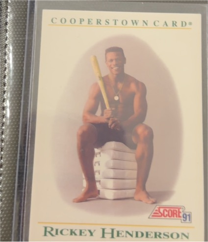 1991 Score Cooperstown Card #B4 Rickey Henderson — front