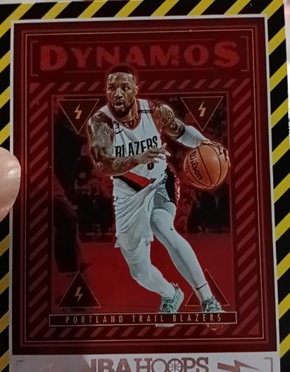 2023-24 Panini NBA Hoops Dynamos #4 Damian Lillard — front