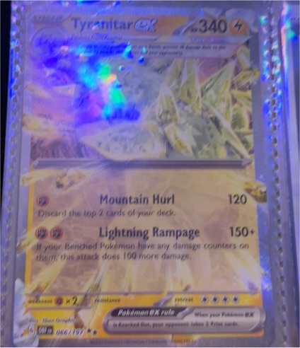 2023 Pokémon Tyranitar ex #066/197 Obsidian Flames — front