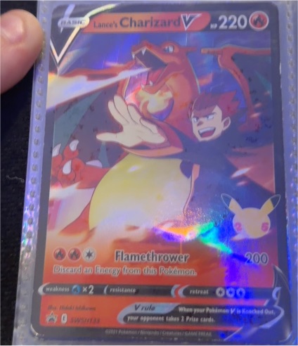 2021 Pokemon Celebrations #SWSH133 Lance's Charizard V — front