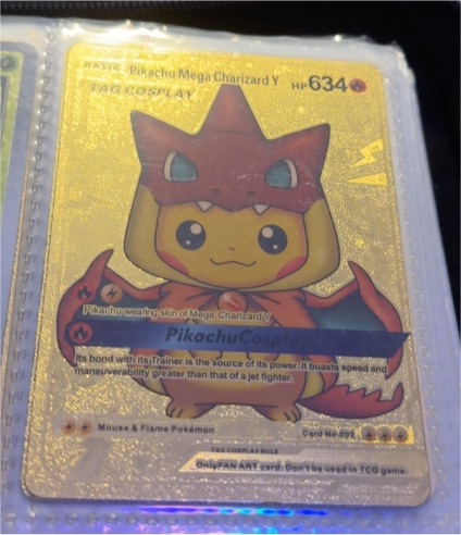 Pikachu Mega Charizard Y TAG COSPLAY #634 — front