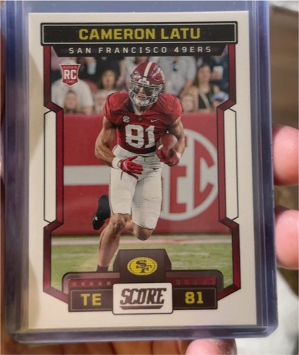 2023 Panini Score #343 Cameron Latu — front