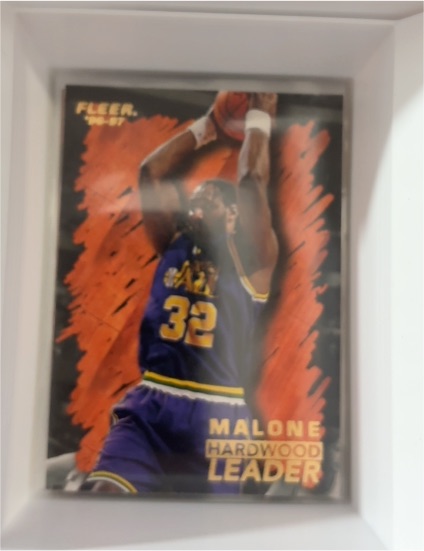 1996-97 Fleer #146 Karl Malone Hardwood Leader — front