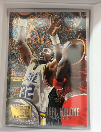 1995-96 Fleer Metal #110 Karl Malone Utah Jazz — front