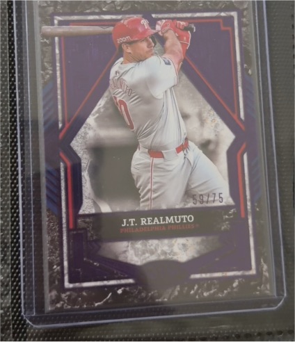 2025 Topps Tier One #66 J.T. Realmuto Purple Foil — front