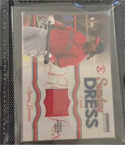 2004 Leaf Second Edition Sunday Dress #SD-10 Manny Ramirez — front