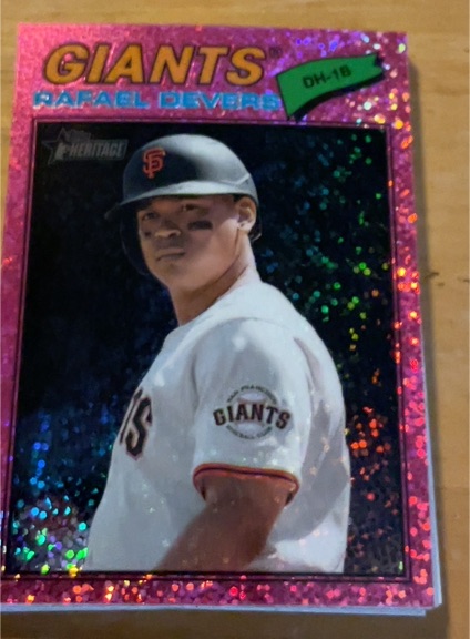 2026 Topps Heritage Chrome #62 Rafael Devers — front