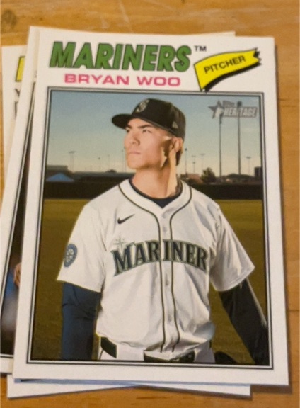 2026 Topps Heritage #99 Bryan Woo — front